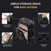 imageLEVEL8 Carry On Luggage with Compartment 20 Inch Softside Expandable Travel Rolling Suitcase with Spinner Wheels Tsa Locks Men and Women Black