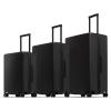 imageLEVEL8 Carry on Luggage Airline Approved with Spinner Wheels Lightweight Luminous Textured Travel Bags for Women Men Tsa Lock Cabin Suitcase 20 Inch Pickle GreenBlack