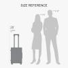 imageLEVEL8 Carry on Luggage Airline Approved with Spinner Wheels Lightweight Luminous Textured Travel Bags for Women Men Tsa Lock Cabin Suitcase 20 Inch Pickle GreenGrey