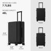 imageLEVEL8 Elegance Carryon Suitcase 20 Inch Carry on Luggage Hardside Large Suitcases with Wheels Tavel Bag with Tsa Lock BlackBlack