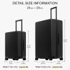 imageLEVEL8 Elegance Carryon Suitcase 20 Inch Carry on Luggage Hardside Large Suitcases with Wheels Tavel Bag with Tsa Lock BlackBlack