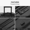 imageLEVEL8 Elegance Carryon Suitcase 20 Inch Carry on Luggage Hardside Large Suitcases with Wheels Tavel Bag with Tsa Lock BlackBlack