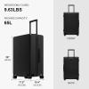 imageLEVEL8 Elegance Carryon Suitcase 20 Inch Carry on Luggage Hardside Large Suitcases with Wheels Tavel Bag with Tsa Lock BlackBlack