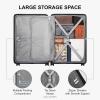 imageLEVEL8 Elegance Carryon Suitcase 20 Inch Carry on Luggage Hardside Large Suitcases with Wheels Tavel Bag with Tsa Lock BlackBlack