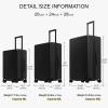 imageLEVEL8 Elegance Carryon Suitcase 20 Inch Carry on Luggage Hardside Large Suitcases with Wheels Tavel Bag with Tsa Lock BlackBlack