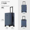 imageLEVEL8 Elegance Carryon Suitcase 20 Inch Carry on Luggage Hardside Large Suitcases with Wheels Tavel Bag with Tsa Lock BlackBlue Grey