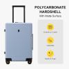 imageLEVEL8 Elegance Carryon Suitcase 20 Inch Carry on Luggage Hardside Large Suitcases with Wheels Tavel Bag with Tsa Lock BlackLight Blue