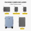 imageLEVEL8 Elegance Carryon Suitcase 20 Inch Carry on Luggage Hardside Large Suitcases with Wheels Tavel Bag with Tsa Lock BlackLight Blue