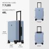 imageLEVEL8 Elegance Carryon Suitcase 20 Inch Carry on Luggage Hardside Large Suitcases with Wheels Tavel Bag with Tsa Lock BlackLight Blue