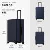imageLEVEL8 Elegance Carryon Suitcase 20 Inch Carry on Luggage Hardside Large Suitcases with Wheels Tavel Bag with Tsa Lock BlackNavy Blue