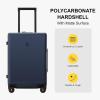 imageLEVEL8 Elegance Carryon Suitcase 20 Inch Carry on Luggage Hardside Large Suitcases with Wheels Tavel Bag with Tsa Lock BlackNavy Blue