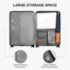 imageLEVEL8 Elegance Carryon Suitcase 20 Inch Carry on Luggage Hardside Large Suitcases with Wheels Tavel Bag with Tsa Lock BlackNavy Blue