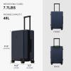 imageLEVEL8 Elegance Carryon Suitcase 20 Inch Carry on Luggage Hardside Large Suitcases with Wheels Tavel Bag with Tsa Lock BlackNavy Blue