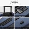 imageLEVEL8 Elegance Carryon Suitcase 20 Inch Carry on Luggage Hardside Large Suitcases with Wheels Tavel Bag with Tsa Lock BlackNavy Blue