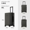 imageLEVEL8 Elegance Carryon Suitcase 20 Inch Carry on Luggage Hardside Large Suitcases with Wheels Tavel Bag with Tsa Lock BlackOlive Green