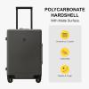 imageLEVEL8 Elegance Carryon Suitcase 20 Inch Carry on Luggage Hardside Large Suitcases with Wheels Tavel Bag with Tsa Lock BlackOlive Green