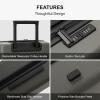 imageLEVEL8 Elegance Carryon Suitcase 20 Inch Carry on Luggage Hardside Large Suitcases with Wheels Tavel Bag with Tsa Lock BlackOlive Green