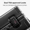 imageLEVEL8 Gibraltar Carry on Luggage 20 Inch Aluminum Zipperless Luggages Airline Approved Hardside Suitcase with TSA Lock and Spinner Wheels SilverDark Grey
