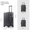 imageLEVEL8 Gibraltar Carry on Luggage 20 Inch Aluminum Zipperless Luggages Airline Approved Hardside Suitcase with TSA Lock and Spinner Wheels SilverDark Grey