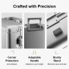 imageLEVEL8 Gibraltar Carry on Luggage 20 Inch Aluminum Zipperless Luggages Airline Approved Hardside Suitcase with TSA Lock and Spinner Wheels SilverSilver