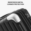 imageLEVEL8 Grace Carry on Luggage Airline Approved 20 Inch Expandable Hardside Suitcases with wheels AbsPc Harshell Spinner Luggages with Tsa Lock RedBlack