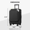 imageLEVEL8 Grace Carry on Luggage Airline Approved 20 Inch Expandable Hardside Suitcases with wheels AbsPc Harshell Spinner Luggages with Tsa Lock RedBlack