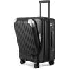 imageLEVEL8 Grace Carry on Luggage Airline Approved 20 Inch Expandable Hardside Suitcases with wheels AbsPc Harshell Spinner Luggages with Tsa Lock RedBlack