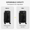 imageLEVEL8 Grace Carry on Luggage Airline Approved 20 Inch Expandable Hardside Suitcases with wheels AbsPc Harshell Spinner Luggages with Tsa Lock RedBlack