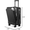 imageLEVEL8 Grace Carry on Luggage Airline Approved 20 Inch Expandable Hardside Suitcases with wheels AbsPc Harshell Spinner Luggages with Tsa Lock RedBlack