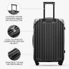 imageLEVEL8 Grace Carry on Luggage Airline Approved 20 Inch Expandable Hardside Suitcases with wheels AbsPc Harshell Spinner Luggages with Tsa Lock RedBlack