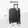 imageLEVEL8 Grace Carry on Luggage Airline Approved 20 Inch Expandable Hardside Suitcases with wheels AbsPc Harshell Spinner Luggages with Tsa Lock RedBlack