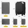 imageLEVEL8 Grace Carry on Luggage Airline Approved 20 Inch Expandable Hardside Suitcases with wheels AbsPc Harshell Spinner Luggages with Tsa Lock RedBlack