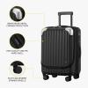 imageLEVEL8 Grace Carry on Luggage Airline Approved 20 Inch Expandable Hardside Suitcases with wheels AbsPc Harshell Spinner Luggages with Tsa Lock RedBlack