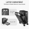 imageLEVEL8 Grace Carry on Luggage Airline Approved 20 Inch Expandable Hardside Suitcases with wheels AbsPc Harshell Spinner Luggages with Tsa Lock RedBlack