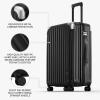 imageLEVEL8 Grace Carry on Luggage Airline Approved 20 Inch Expandable Hardside Suitcases with wheels AbsPc Harshell Spinner Luggages with Tsa Lock RedBlack
