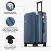 imageLEVEL8 Grace Carry on Luggage Airline Approved 20 Inch Expandable Hardside Suitcases with wheels AbsPc Harshell Spinner Luggages with Tsa Lock RedBlue