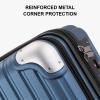 imageLEVEL8 Grace Carry on Luggage Airline Approved 20 Inch Expandable Hardside Suitcases with wheels AbsPc Harshell Spinner Luggages with Tsa Lock RedBlue