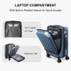 imageLEVEL8 Grace Carry on Luggage Airline Approved 20 Inch Expandable Hardside Suitcases with wheels AbsPc Harshell Spinner Luggages with Tsa Lock RedBlue