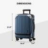 imageLEVEL8 Grace Carry on Luggage Airline Approved 20 Inch Expandable Hardside Suitcases with wheels AbsPc Harshell Spinner Luggages with Tsa Lock RedBlue
