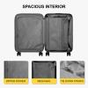 imageLEVEL8 Grace Carry on Luggage Airline Approved 20 Inch Expandable Hardside Suitcases with wheels AbsPc Harshell Spinner Luggages with Tsa Lock RedBlue