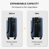 imageLEVEL8 Grace Carry on Luggage Airline Approved 20 Inch Expandable Hardside Suitcases with wheels AbsPc Harshell Spinner Luggages with Tsa Lock RedBlue