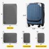 imageLEVEL8 Grace Carry on Luggage Airline Approved 20 Inch Expandable Hardside Suitcases with wheels AbsPc Harshell Spinner Luggages with Tsa Lock RedBlue