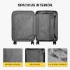 imageLEVEL8 Grace Carry on Luggage Airline Approved 20 Inch Expandable Hardside Suitcases with wheels AbsPc Harshell Spinner Luggages with Tsa Lock RedBlue