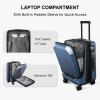 imageLEVEL8 Grace Carry on Luggage Airline Approved 20 Inch Expandable Hardside Suitcases with wheels AbsPc Harshell Spinner Luggages with Tsa Lock RedBlue