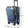 imageLEVEL8 Grace Carry on Luggage Airline Approved 20 Inch Expandable Hardside Suitcases with wheels AbsPc Harshell Spinner Luggages with Tsa Lock RedBlue