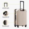 imageLEVEL8 Grace Carry on Luggage Airline Approved 20 Inch Expandable Hardside Suitcases with wheels AbsPc Harshell Spinner Luggages with Tsa Lock RedChampagne
