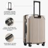 imageLEVEL8 Grace Carry on Luggage Airline Approved 20 Inch Expandable Hardside Suitcases with wheels AbsPc Harshell Spinner Luggages with Tsa Lock RedChampagne