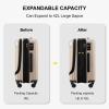imageLEVEL8 Grace Carry on Luggage Airline Approved 20 Inch Expandable Hardside Suitcases with wheels AbsPc Harshell Spinner Luggages with Tsa Lock RedChampagne
