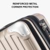 imageLEVEL8 Grace Carry on Luggage Airline Approved 20 Inch Expandable Hardside Suitcases with wheels AbsPc Harshell Spinner Luggages with Tsa Lock RedChampagne