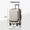 imageLEVEL8 Grace Carry on Luggage Airline Approved 20 Inch Expandable Hardside Suitcases with wheels AbsPc Harshell Spinner Luggages with Tsa Lock RedChampagne
